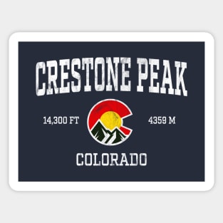 Crestone Peak Colorado 14ers Vintage Athletic Mountains Sticker